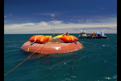 The CETO wave device being installed off Western Australia